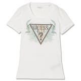 G011 | [GUESS] FLOWER Triangle Tee | GUESS【WOMEN】