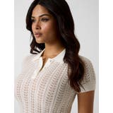 [GUESS]VIENNA Pointelle Polo ポロシャツ ニット | GUESS【WOMEN】 | 詳細画像3 