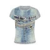 [GUESS] Short Sleeves Denim Sub R5 Tee | GUESS【WOMEN】 | 詳細画像6 