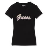 JBLK | [GUESS] DEGRADE Paillettes Logo Tee | GUESS【WOMEN】