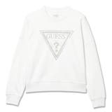 G011 | [GUESS] TRIANGLE Glitter Sweatshirt | GUESS【WOMEN】
