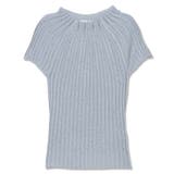 F7MH | [GUESS] PERILLA Sheer Yoke Top ニット 半袖 | GUESS【WOMEN】