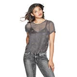 G907 | [GUESS] COLTON BEADED STARS TOP | GUESS OUTLET【WOMEN】