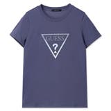 DPR | [GUESS] Denim Emboss Triangle Tee | GUESS【WOMEN】