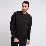 JBLK | [GUESS] Eco Aldwin Logo Sweatshirt | GUESS【MEN】