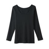 ブラック | グンゼ Kitemiru キテミル 綿100% 8分袖インナー | GUNZE 