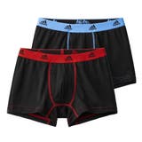 アソート | adidas/アディダス ワンポイントロゴ ボクサーパンツ 2枚組 メッシュ | GUNZE