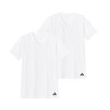 ホワイト | adidas アディダス VネックTシャツ | GUNZE