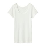 ホワイト | CFA/シーファー やわらか保湿 2分袖インナー | GUNZE 