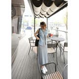 レディース ノースリーブ ロングワンピ ワンピース 着痩せ 伸縮性 | HAMOONDE | 詳細画像6 