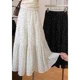 花柄レースプリーツ ロングスカート体型カバー | HAMOONDE | 詳細画像4 