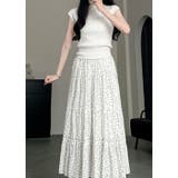 花柄レースプリーツ ロングスカート体型カバー | HAMOONDE | 詳細画像2 