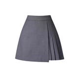 グレー | スカート風ショートパンツ レディース 韓国風 ハイウエスト 美脚 | HAMOONDE