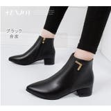 ブラック合皮 | ブーツ ショートブーツ ポインテッドトゥ | HANAHANA