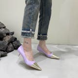 パープル | パンプス レディース バイカラーパンプス | HANAHANA