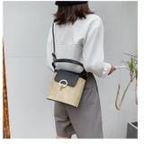 ブラック | ショルダーバッグ カゴバッグ バケツ型 | HANAHANA