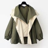 カーキ | モッズコート バイカラー アウター | HANAHANA