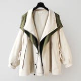 ホワイト | モッズコート バイカラー アウター | HANAHANA