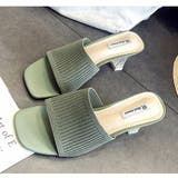 グリーン | サンダル ミュール クリアヒール | HANAHANA