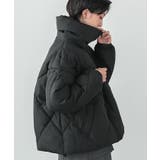 ブラック | 毎日着たくなる、あったかアウター。ダイヤキルトBIGカラーブルゾン ダウン コー… | HAPPY急便 by VERITA.JP