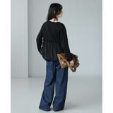 ふっくらシルエットで体型カバー。ペプラム切替バルーントップス カットソー ロンT | HAPPY急便 by VERITA.JP | 詳細画像15 