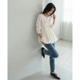 ふっくらシルエットで体型カバー。ペプラム切替バルーントップス カットソー ロンT | HAPPY急便 by VERITA.JP | 詳細画像9 