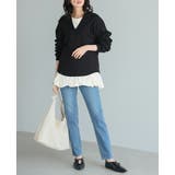 ふっくらシルエットで体型カバー。ペプラム切替バルーントップス カットソー ロンT | HAPPY急便 by VERITA.JP | 詳細画像10 