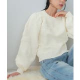 アイボリー | 存在感のある大きな花が咲く。パイルジャガードROSEニットトップス ニット | HAPPY急便 by VERITA.JP