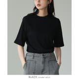ブラック | 揃えておきたい万能アイテム。2×2リブ プチハイネック半袖Tシャツ tシャツ | HAPPY急便 by VERITA.JP