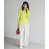グリーンイエロー | 着回しできるシンプルアイテム。袖シャーリングトップス カットソー tシャツ | HAPPY急便 by VERITA.JP