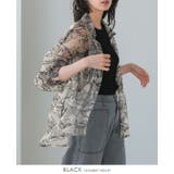 ブラック | 花と透け感、心地よく重ねて。チュール花柄刺繍オーバーサイズシャツ ブラウス 刺繍 | HAPPY急便 by VERITA.JP