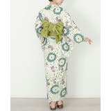 菊唐草グリーン | 涼を感じる綿麻仕立て上がり浴衣2点セット 浴衣 浴衣セット | HAPPY急便 by VERITA.JP