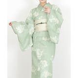 紫陽花ミント | 簡単!1人で着れる綿麻セパレート浴衣2点セット セパレート浴衣 浴衣セット | HAPPY急便 by VERITA.JP