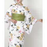 朝顔イエロー | 簡単!1人で着れる綿 変わり織生地 セパレート浴衣2点セット | HAPPY急便 by VERITA.JP