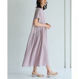 ラベンダー | 楽に着れる、大人可愛いワンピ。ダブルガーゼギャザー半袖ワンピ ワンピース ワンピ | HAPPY急便 by VERITA.JP