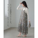 シックな大人プリント。花柄シフォンワンピース ワンピ キャミワンピ | HAPPY急便 by VERITA.JP | 詳細画像2 