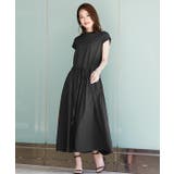 ブラック | 素肌に嬉しいコットン100％。ウエストリボンロングワンピ ワンピース ワンピ | HAPPY急便 by VERITA.JP