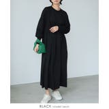 ブラック | 普段使いしたくなるシンプルデザイン。ラウンドネックフレアワンピース ワンピ ロン… | HAPPY急便 by VERITA.JP