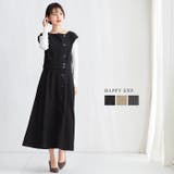 目を惹くサイドのボタン。コーデュロイ ワンピース ワンピース | HAPPY急便 by VERITA.JP | 詳細画像1 