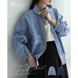 ラフに羽織れる大人のカジュアルアウター。デニムフライトジャケット Gジャン アウ… | HAPPY急便 by VERITA.JP | 詳細画像1 