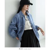 ラフに羽織れる大人のカジュアルアウター。デニムフライトジャケット Gジャン アウ… | HAPPY急便 by VERITA.JP | 詳細画像4 