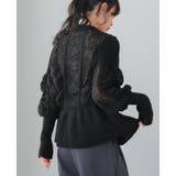 立体感を編地で表現。柄編みペプラムカーディガン カーデ カーディガン | HAPPY急便 by VERITA.JP | 詳細画像7