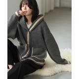 コートとカーデのいいとこどり。配色ニットパーカーカーディガン カーデ ニット | HAPPY急便 by VERITA.JP | 詳細画像10 