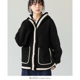 コートとカーデのいいとこどり。配色ニットパーカーカーディガン カーデ ニット | HAPPY急便 by VERITA.JP | 詳細画像16 