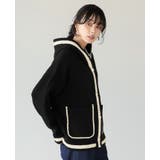 コートとカーデのいいとこどり。配色ニットパーカーカーディガン カーデ ニット | HAPPY急便 by VERITA.JP | 詳細画像18 