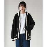 コートとカーデのいいとこどり。配色ニットパーカーカーディガン カーデ ニット | HAPPY急便 by VERITA.JP | 詳細画像20 