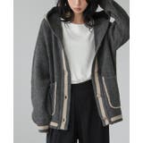 コートとカーデのいいとこどり。配色ニットパーカーカーディガン カーデ ニット | HAPPY急便 by VERITA.JP | 詳細画像9 