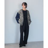 他と被らない個性派アイテム。デニムMIXデザインニットカーディガン カーデ | HAPPY急便 by VERITA.JP | 詳細画像15 