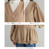 レディなデザインに惹かれる。バルーン切替ジャケット 洗える ペプラム | HAPPY急便 by VERITA.JP | 詳細画像19 