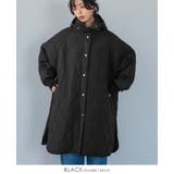 ブラック | シルエットを変えれる万能アウター。キルトフード付きコート コート キルティング | HAPPY急便 by VERITA.JP